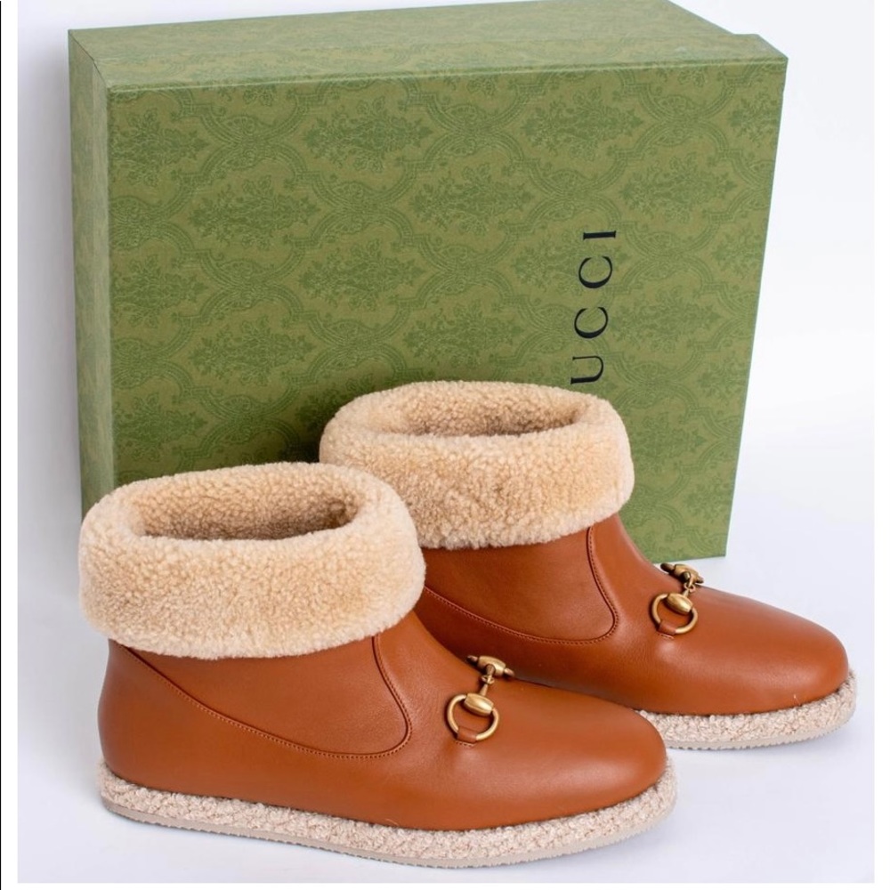 Gucci Fria caramel ankle boots / booties
